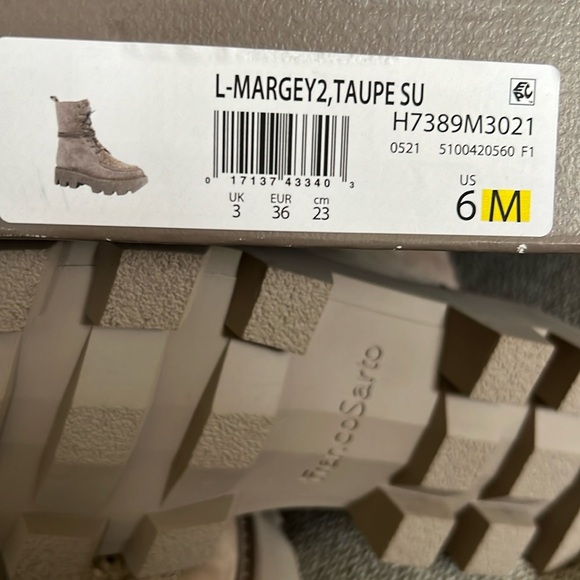 NWT Franco Sarto Women's L-Margey2 Mid Calf Boot Size: 6 COLOR: Taupe - Picture 7 of 8